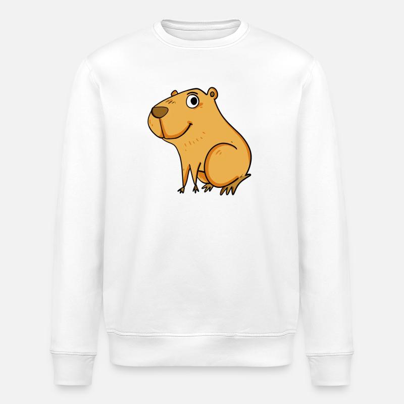 Capybara capybara motif - Stanley/Stella ROLLER Unisex Organic Sweatshirt - white