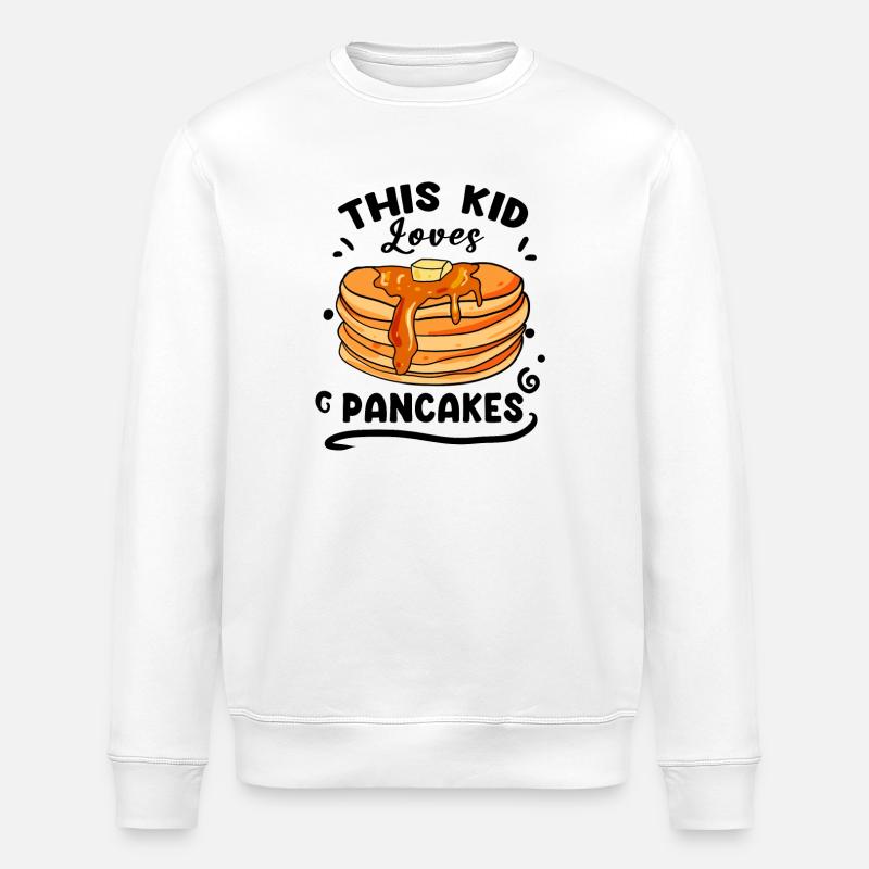 Pancake Love - Stanley/Stella ROLLER Unisex Organic Sweatshirt - white