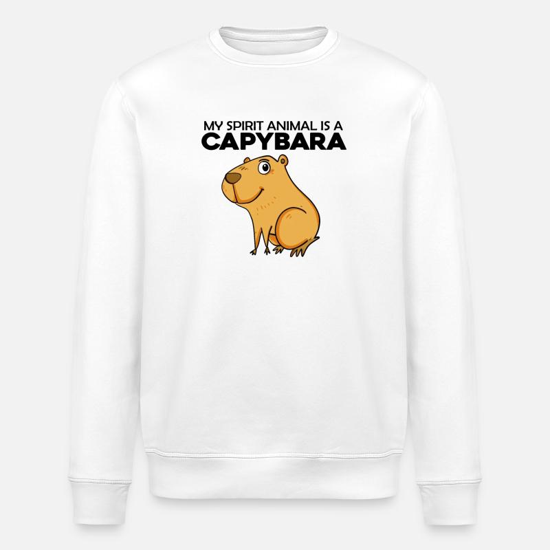 Capybara Wasserschwein - Sweat bio ROLLER Stanley/Stella Unisexe - blanc