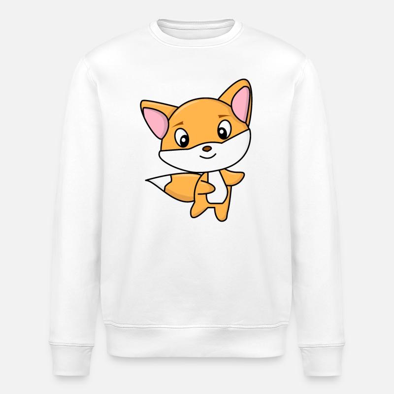 Fox - Stanley/Stella ROLLER Unisex Organic Sweatshirt - white