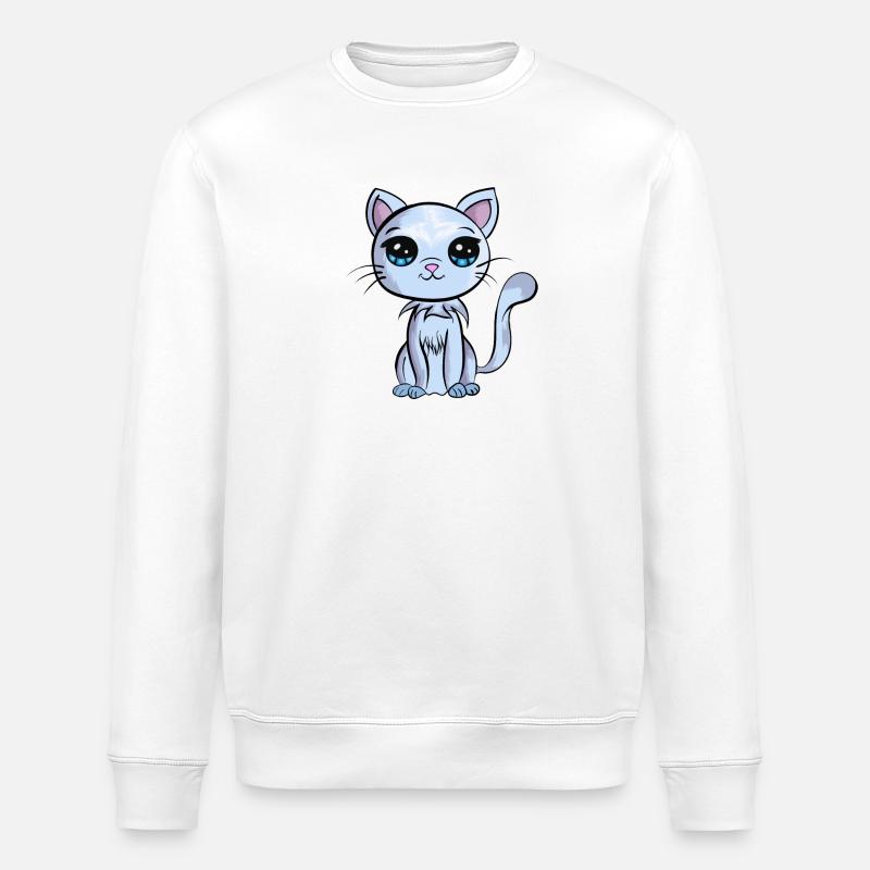 Chat Kawaii - Sweat bio ROLLER Stanley/Stella Unisexe - blanc