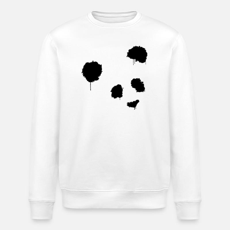 Panda Gesicht - Stanley/Stella Unisex Bio-Sweatshirt ROLLER - Weiß