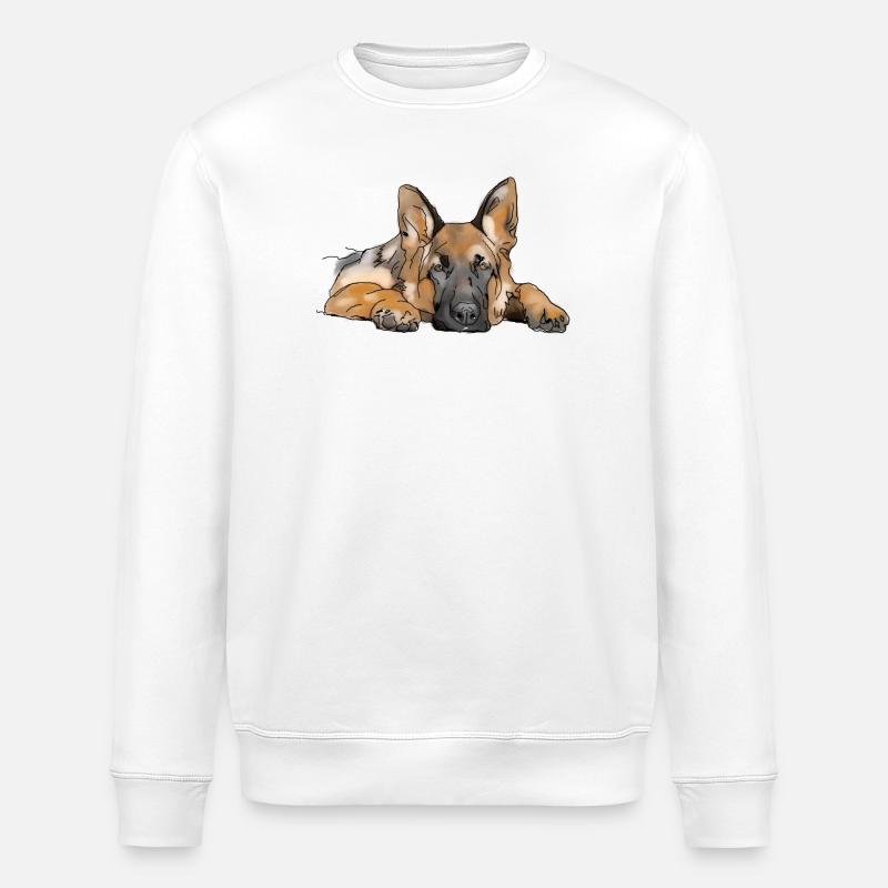 Chien de berger - Sweat bio ROLLER Stanley/Stella Unisexe - blanc