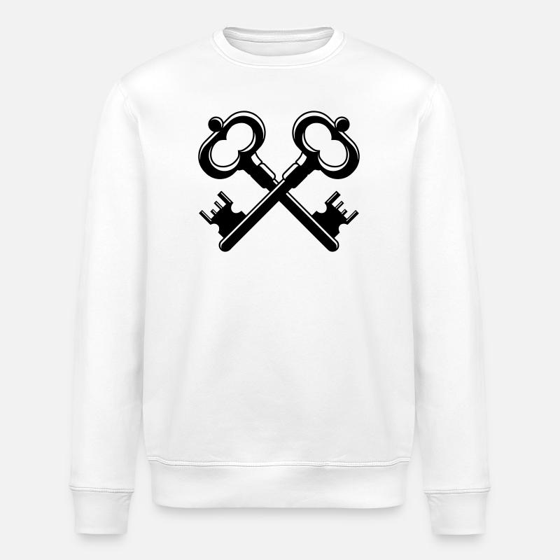 Clés croisées - Sweat bio ROLLER Stanley/Stella Unisexe - blanc