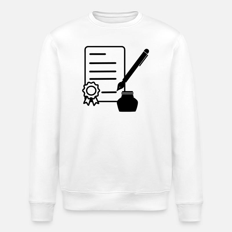 Contract with lacquer seal - Stanley/Stella ROLLER Unisex Organic Sweatshirt - white