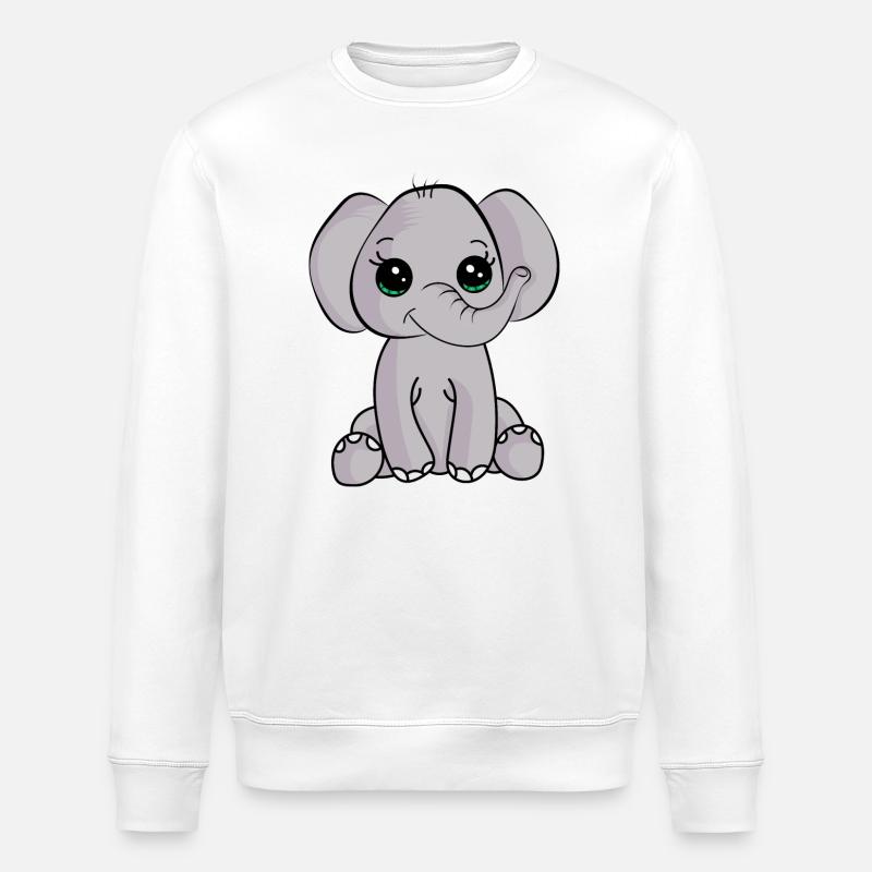 Bébé éléphant - Sweat bio ROLLER Stanley/Stella Unisexe - blanc