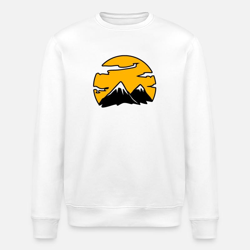 Mountain Mountains Mountain Peaks - Stanley/Stella ROLLER Unisex Organic Sweatshirt - white