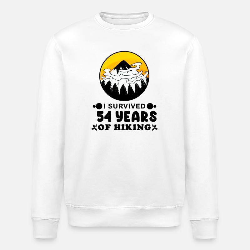 Randonneur 54e anniversaire 54 ans - Sweat bio ROLLER Stanley/Stella Unisexe - blanc