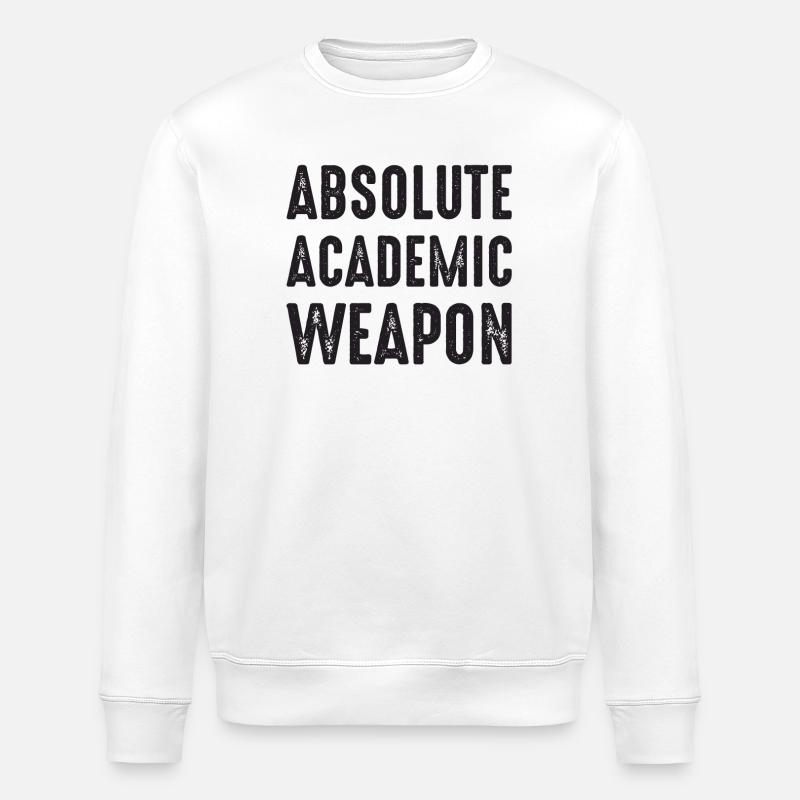 Studenten Absolute Academic Weapon - Stanley/Stella Unisex Bio-Sweatshirt ROLLER - Weiß