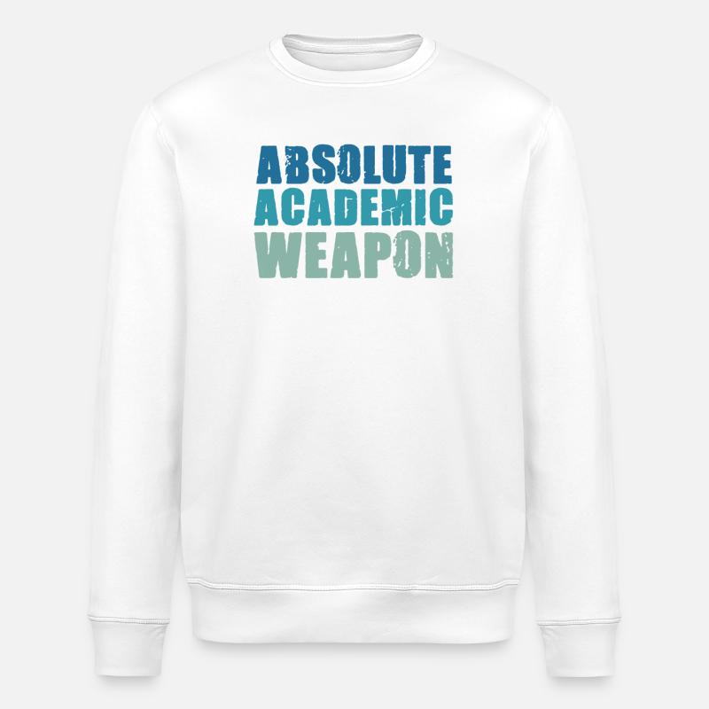 Studenten Absolute Academic Weapon - Stanley/Stella Unisex Bio-Sweatshirt ROLLER - Weiß