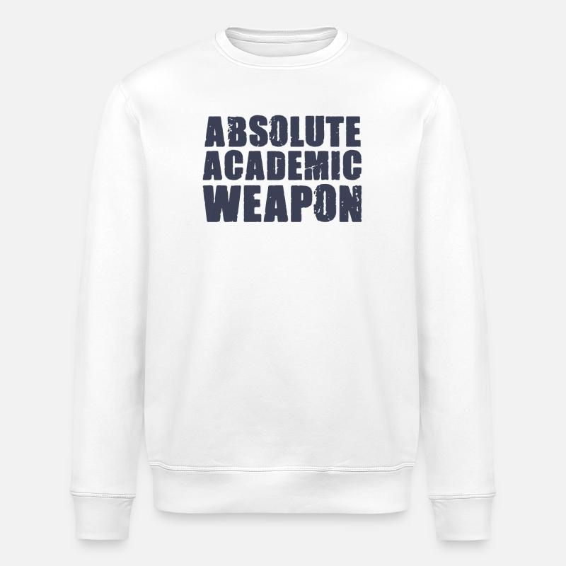 Studenten Absolute Academic Weapon - Stanley/Stella Unisex Bio-Sweatshirt ROLLER - Weiß