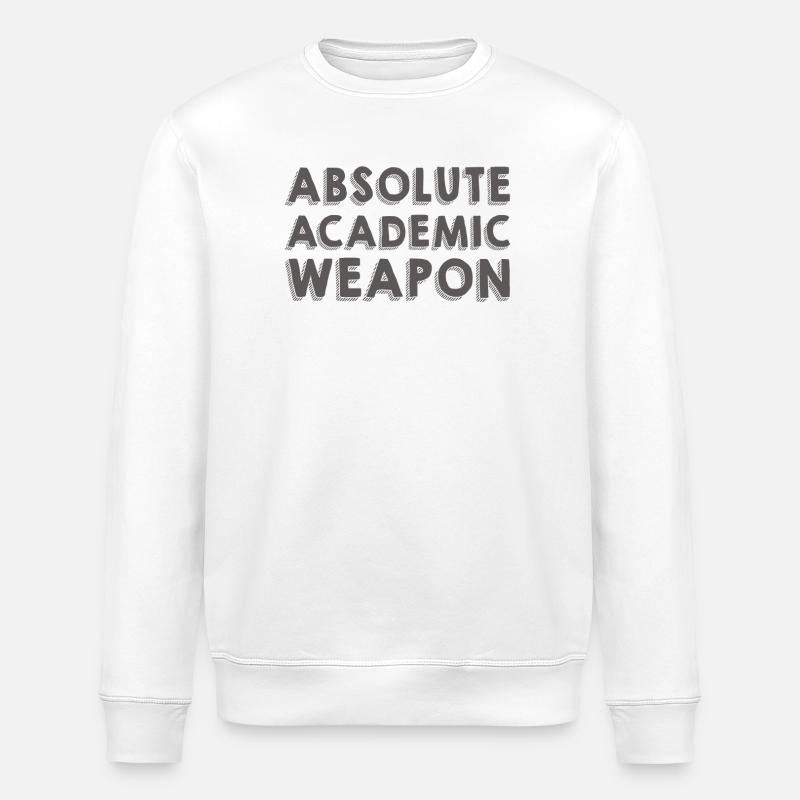 Studenten Absolute Academic Weapon - Stanley/Stella Unisex Bio-Sweatshirt ROLLER - Weiß