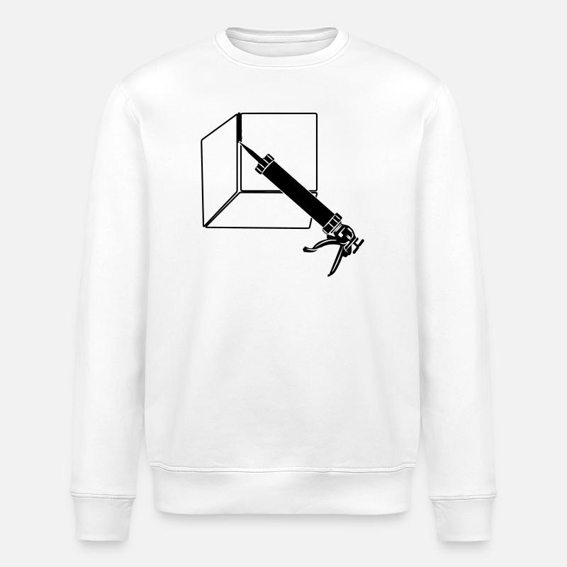 Calfeutrage pulvérisateur avec carreaux - Sweat bio ROLLER Stanley/Stella Unisexe - blanc