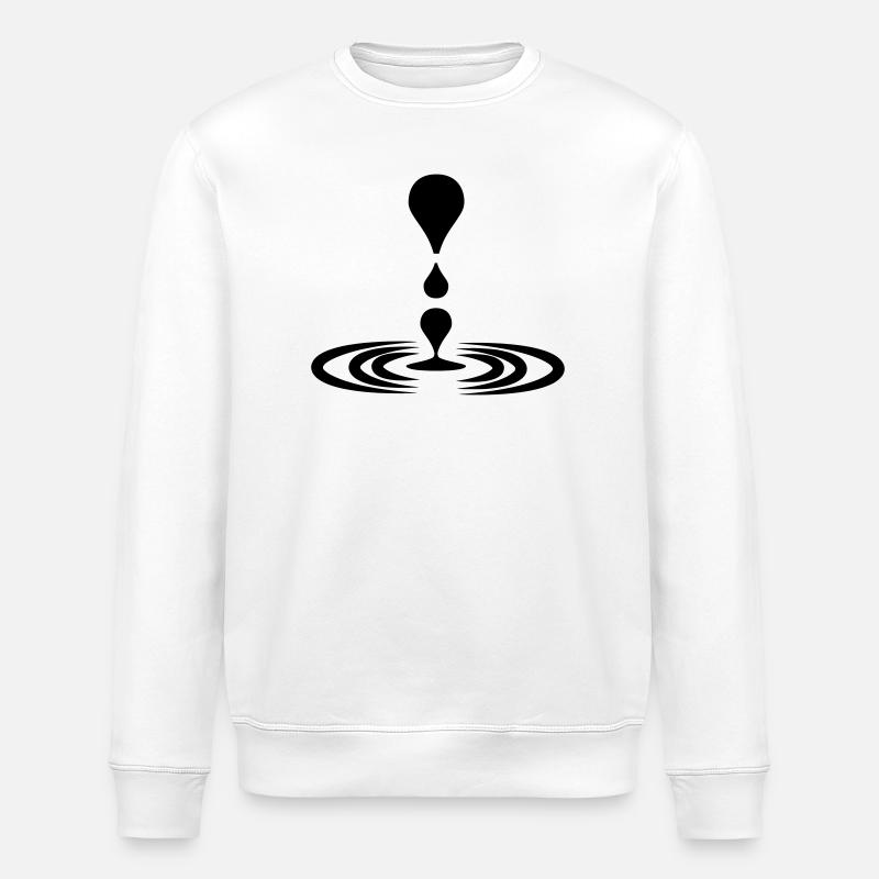 Goutte d’eau logo pleine conscience - Sweat bio ROLLER Stanley/Stella Unisexe - blanc