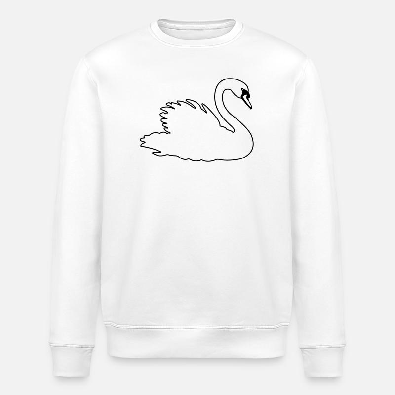 Transparenter Schwan - Stanley/Stella Unisex Bio-Sweatshirt ROLLER - Weiß