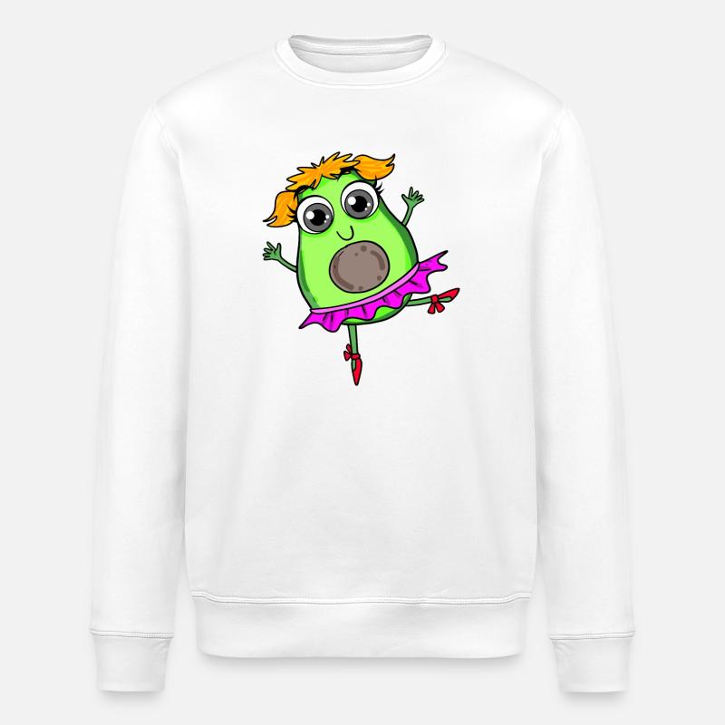 Avocado Dance Dancing - Stanley/Stella ROLLER Unisex Organic Sweatshirt - white