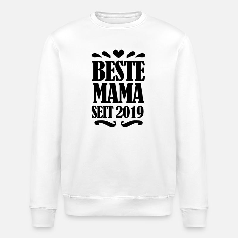 Beste Mama seit 2019 - Stanley/Stella Unisex Bio-Sweatshirt ROLLER - Weiß