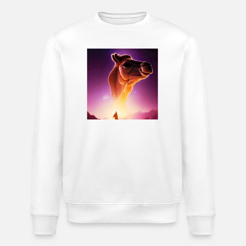 Dromedar Dschinn - Stanley/Stella Unisex Bio-Sweatshirt ROLLER - Weiß