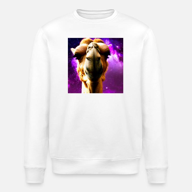 Dromedary Head - Camel - Stanley/Stella ROLLER Unisex Organic Sweatshirt - white