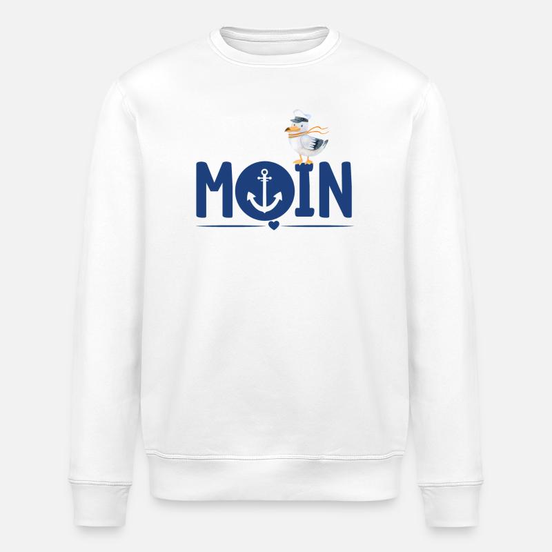 Moin Anker - Stanley/Stella Unisex Bio-Sweatshirt ROLLER - Weiß