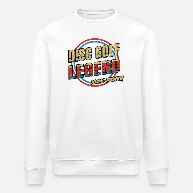 Disco golf legends design - Stanley/Stella ROLLER Unisex Organic Sweatshirt - white