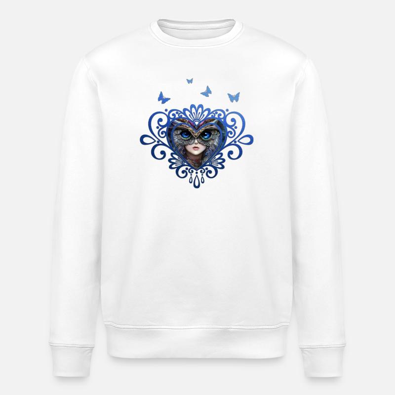 Eulenmädchen der Waldverteidiger - Stanley/Stella Unisex Bio-Sweatshirt ROLLER - Weiß