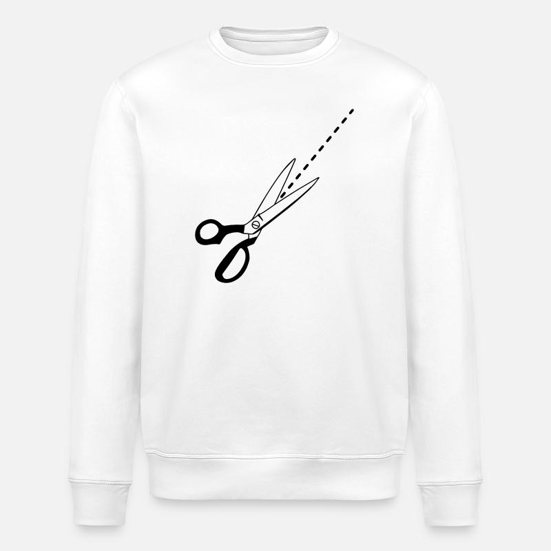 Pattern cutting logo tailor - Stanley/Stella ROLLER Unisex Organic Sweatshirt - white