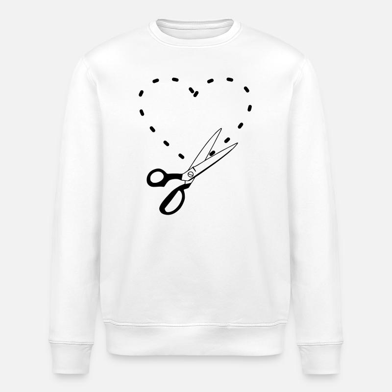 Coeur de coupe de patron - Sweat bio ROLLER Stanley/Stella Unisexe - blanc