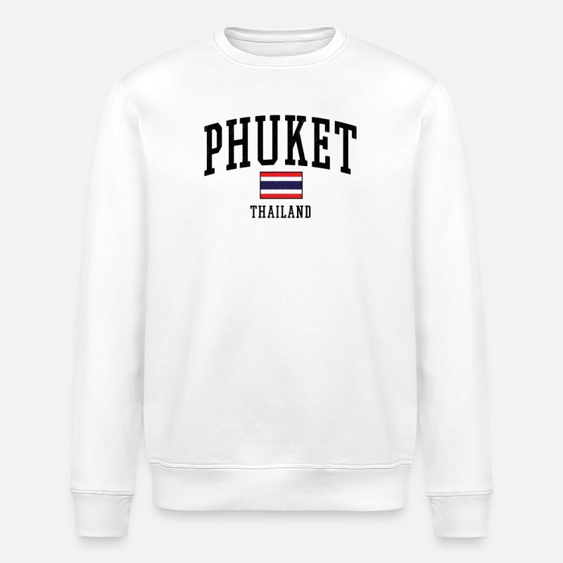 Motif du drapeau de Phuket Thaïlande - Sweat bio ROLLER Stanley/Stella Unisexe - blanc