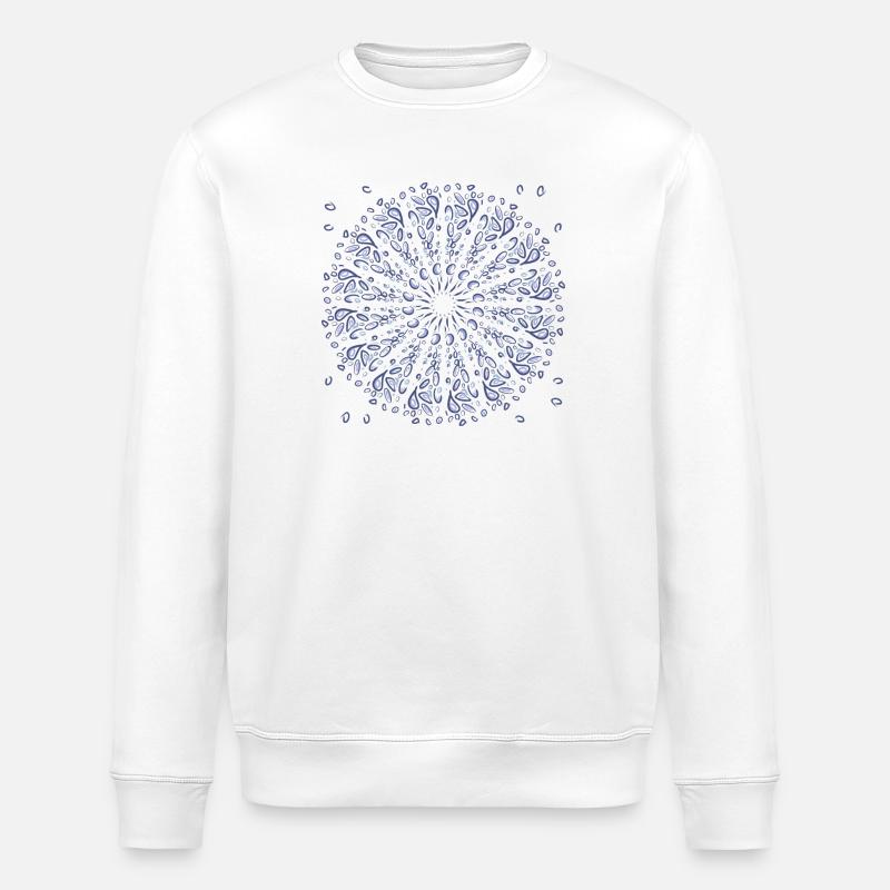 Azure Mandala Bloom - Stanley/Stella Unisex Bio-Sweatshirt ROLLER - Weiß