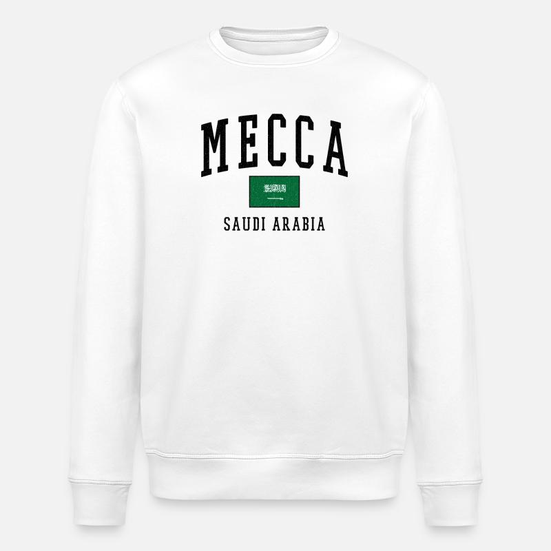 Mecque, Arabie Saoudite : Conception du drapeau - Sweat bio ROLLER Stanley/Stella Unisexe - blanc