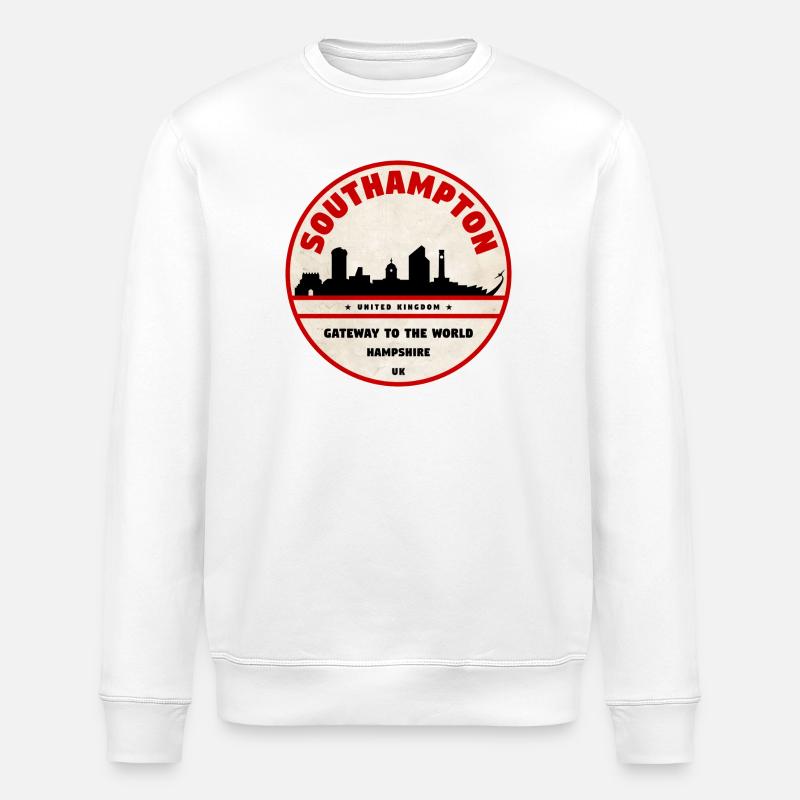 Southampton Gateway City Patch - Stanley/Stella Unisex Bio-Sweatshirt ROLLER - Weiß
