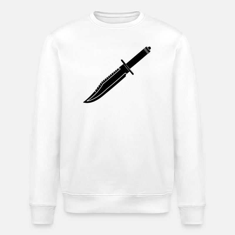 Couteau Rambo long - Sweat bio ROLLER Stanley/Stella Unisexe - blanc