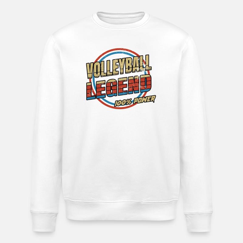 Volleyball Legend - Stanley/Stella Unisex Bio-Sweatshirt ROLLER - Weiß