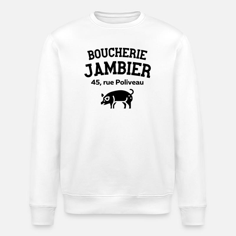 boucher, boucherie, je suis boucher - Sweat bio ROLLER Stanley/Stella Unisexe - blanc