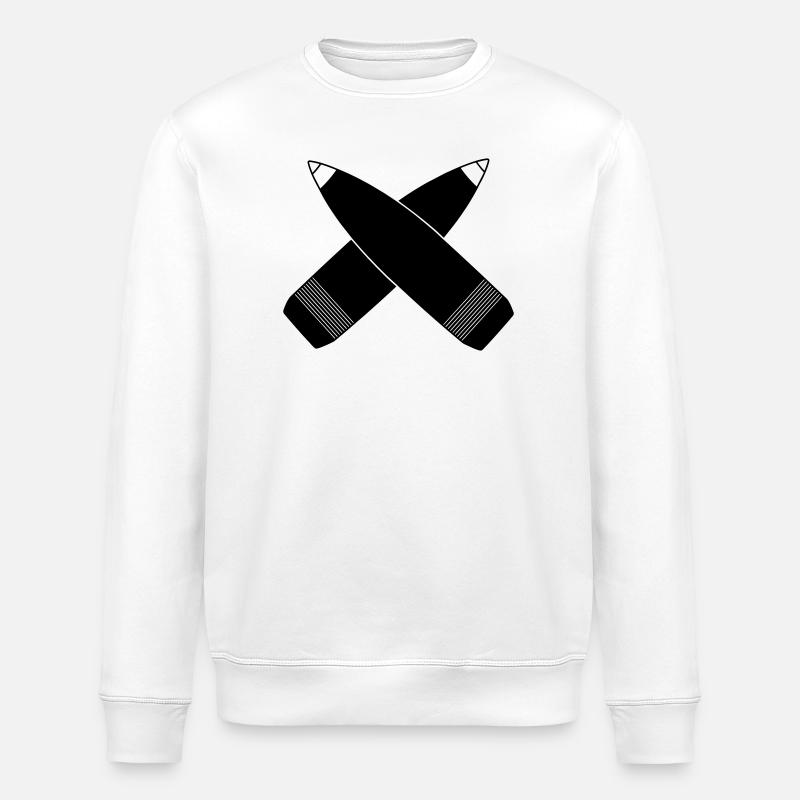 Zwei gekreuzte Granaten - Stanley/Stella Unisex Bio-Sweatshirt ROLLER - Weiß