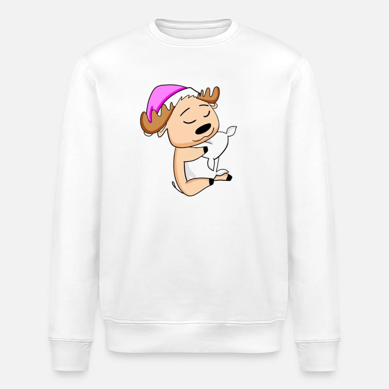 Elch - Stanley/Stella Unisex Bio-Sweatshirt ROLLER - Weiß