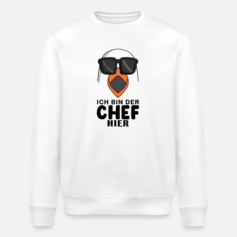 Cool Möwe Chef - Stanley/Stella Unisex Bio-Sweatshirt ROLLER - Weiß