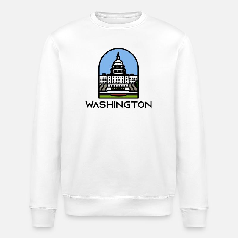 Washington - Washington State Capitol - Stanley/Stella Unisex Bio-Sweatshirt ROLLER - Weiß