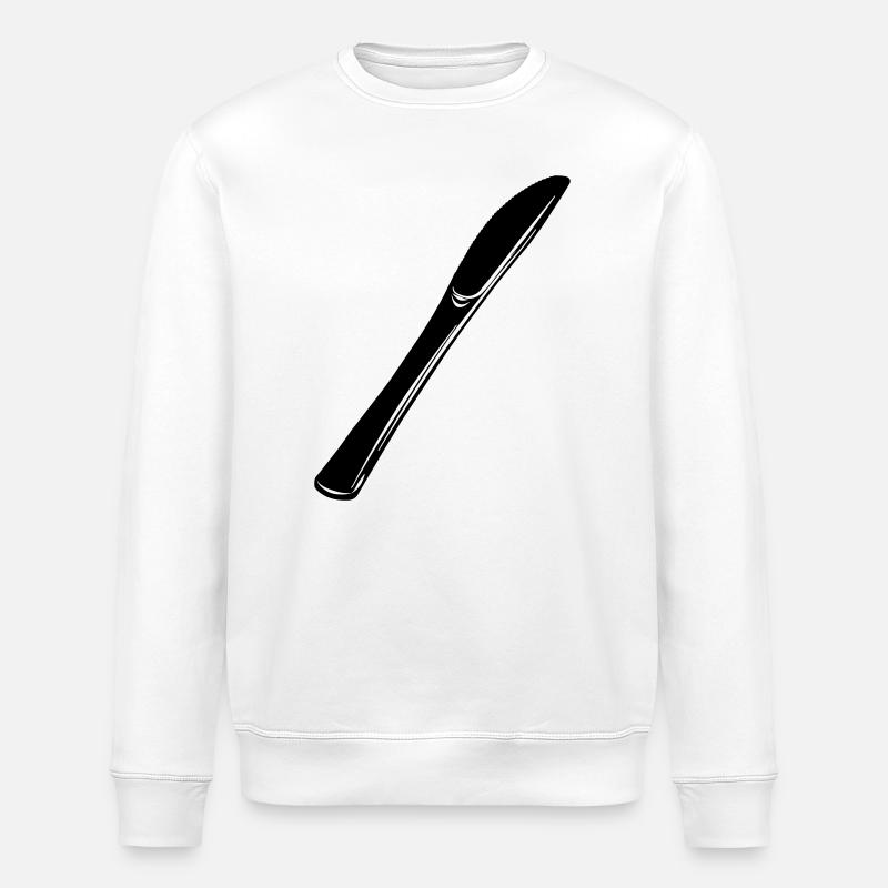 Messerbesteck - Stanley/Stella Unisex Bio-Sweatshirt ROLLER - Weiß