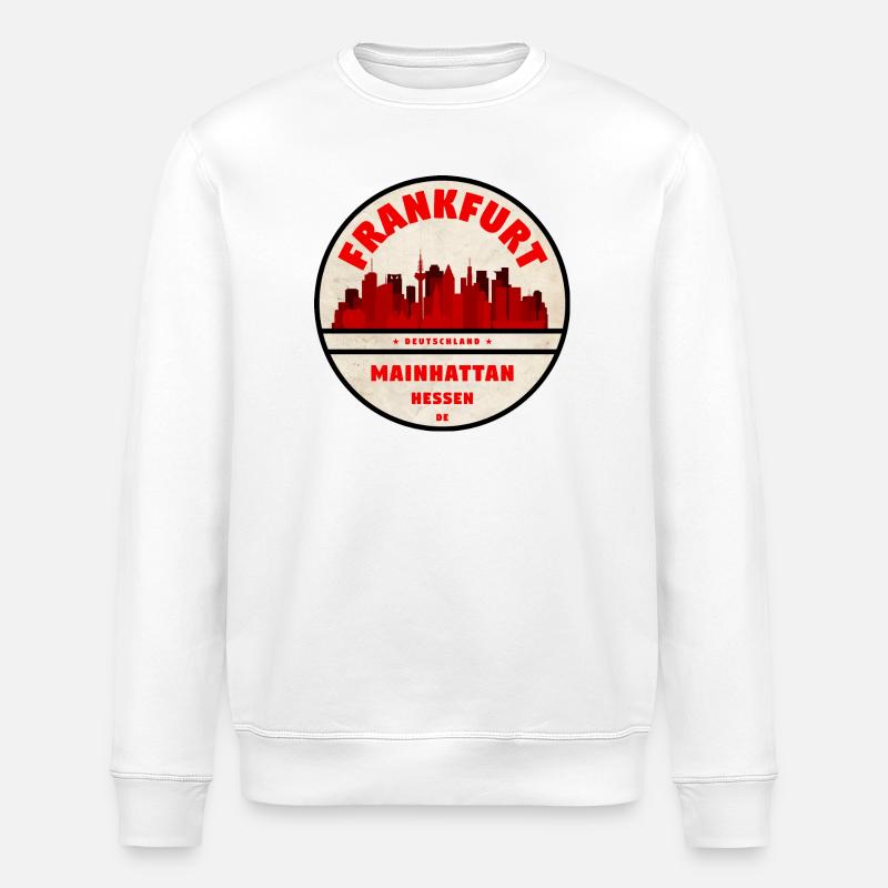 Mainhattan Skyline Rouge Francfort - Sweat bio ROLLER Stanley/Stella Unisexe - blanc
