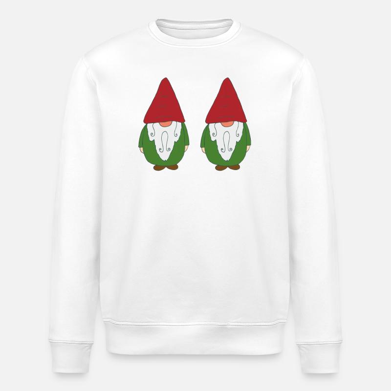 gartenzwerge doppelt - Stanley/Stella Unisex Bio-Sweatshirt ROLLER - Weiß