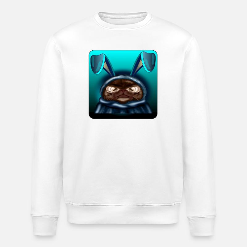 Cats Easter - Stanley/Stella ROLLER Unisex Organic Sweatshirt - white