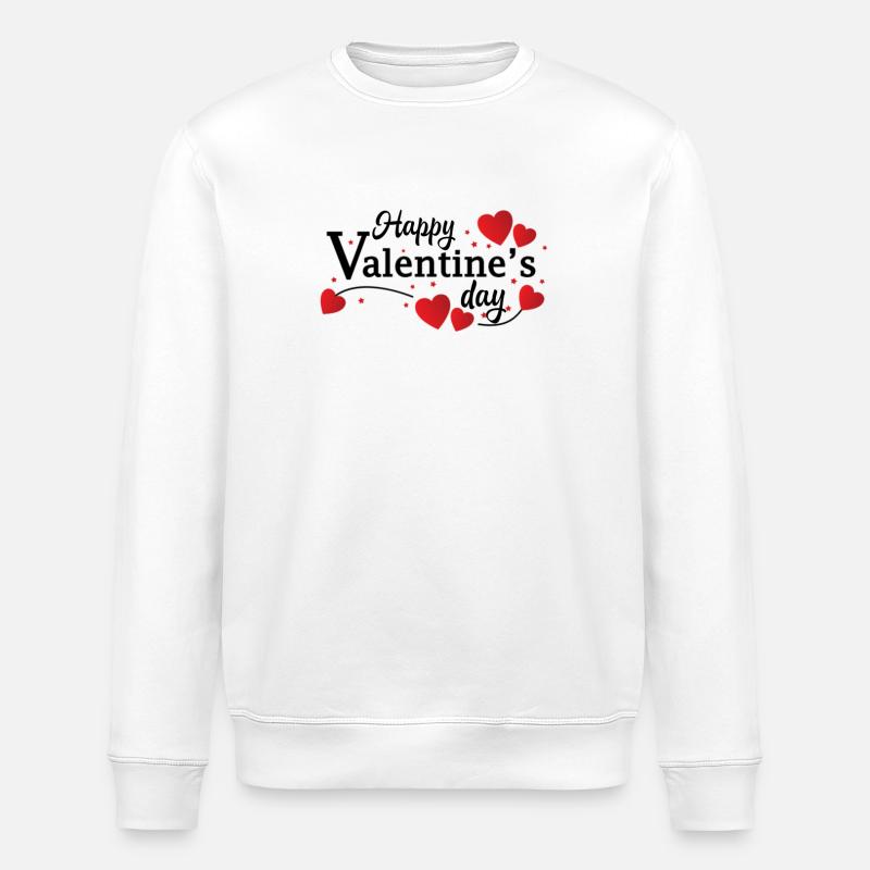 Saint-Valentin, Saint-Valentin, Saint-Valentin - Sweat bio ROLLER Stanley/Stella Unisexe - blanc