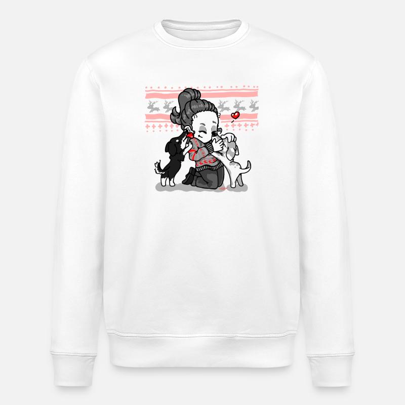 Chien Maman Chien Maman Noël - Sweat bio ROLLER Stanley/Stella Unisexe - blanc