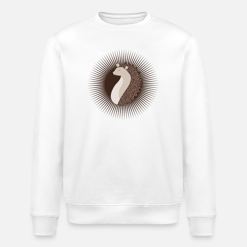 zauberhafter strahlend süßer Igel - Stanley/Stella Unisex Bio-Sweatshirt ROLLER - Weiß