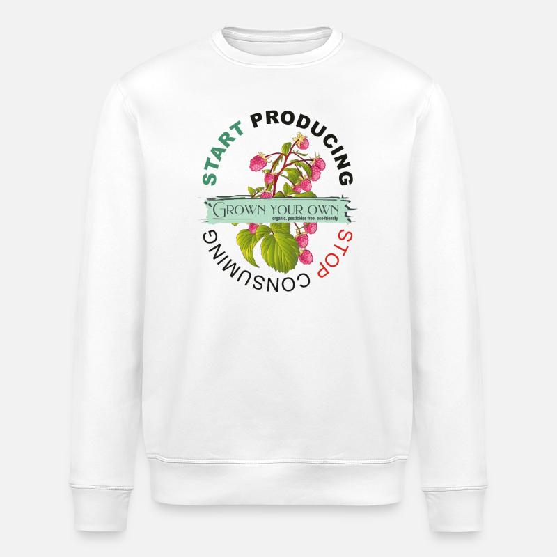 COMMENCER À PRODUIRE | ARRÊTEZ DE CONSOMMER - Sweat bio ROLLER Stanley/Stella Unisexe - blanc