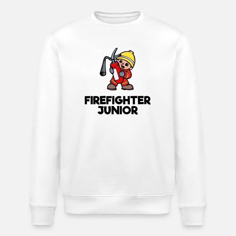 Volunteer Fire Brigade Lifesaver Statement - Stanley/Stella ROLLER Unisex Organic Sweatshirt - white