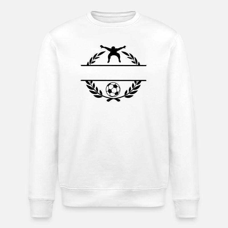 Football 1 - Stanley/Stella ROLLER Unisex Organic Sweatshirt - white