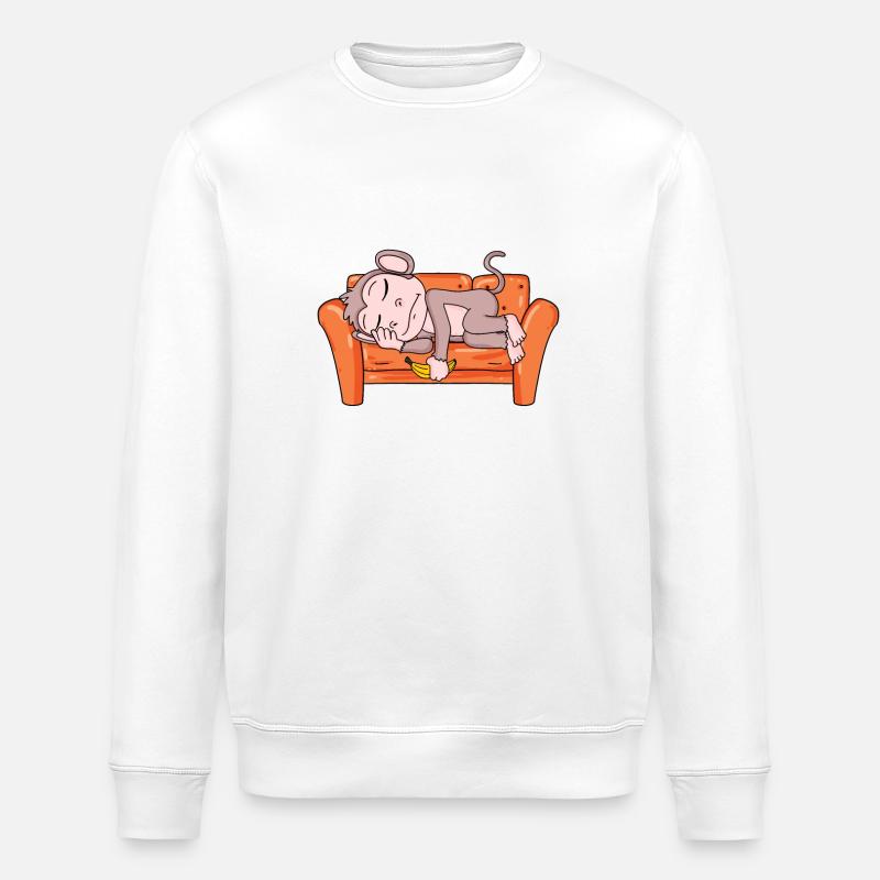Monkey - Stanley/Stella ROLLER Unisex Organic Sweatshirt - white